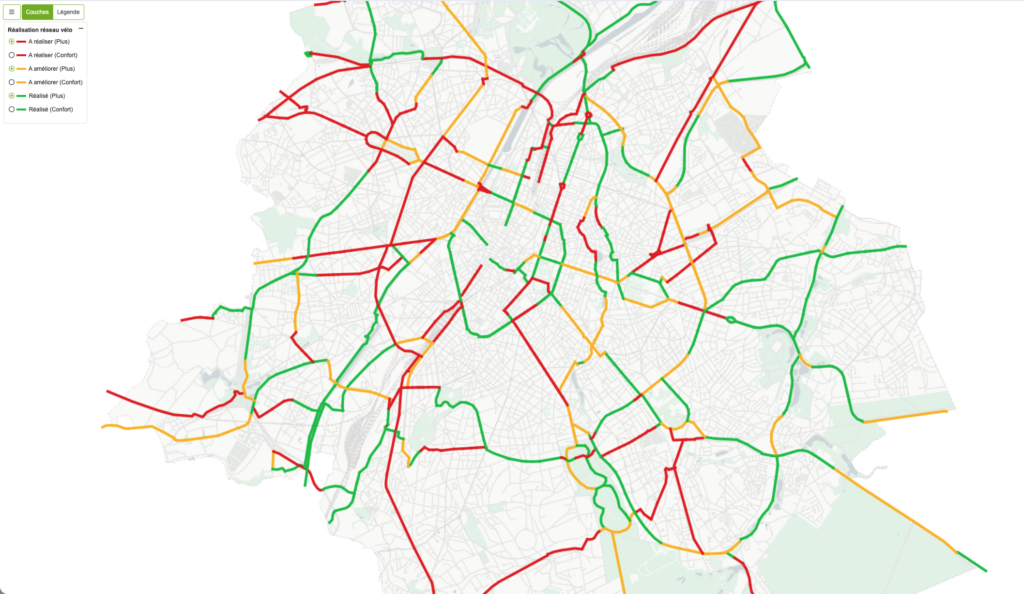 Carte du réseau plus